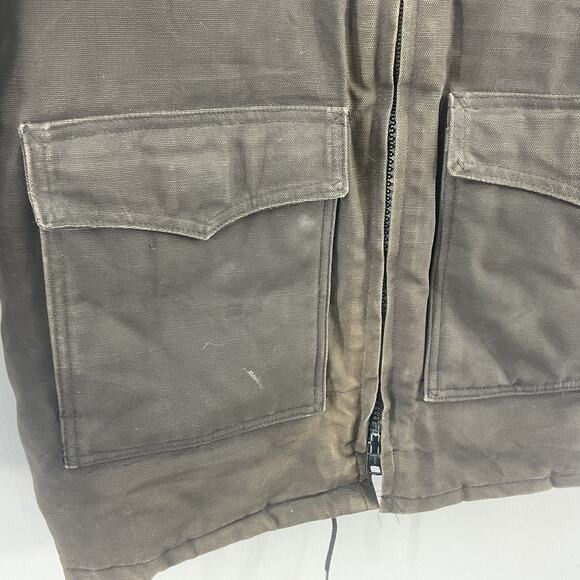 Carhartt Vintage USA Brown Cotton Workwear Utility Field Jacket Men 2XL Preowned - Picture 6 of 8